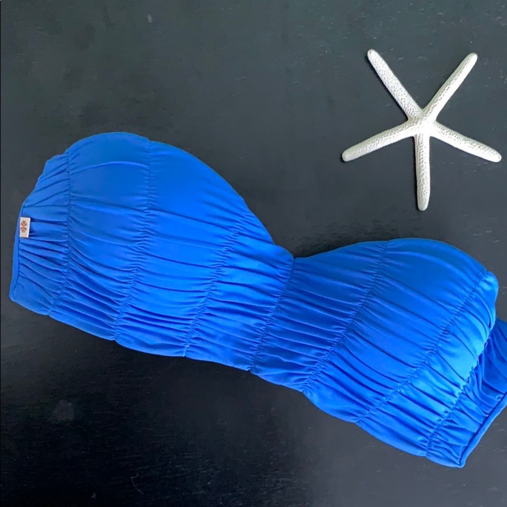 BIKINI💧 bandeau top blue “so teeny” color